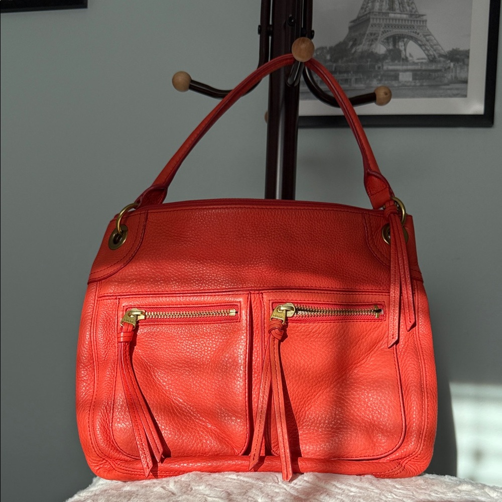Fossil Vibrant Leather Shoulder-Handbag